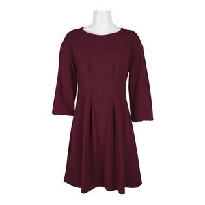 London Times Wine A-Line Dress